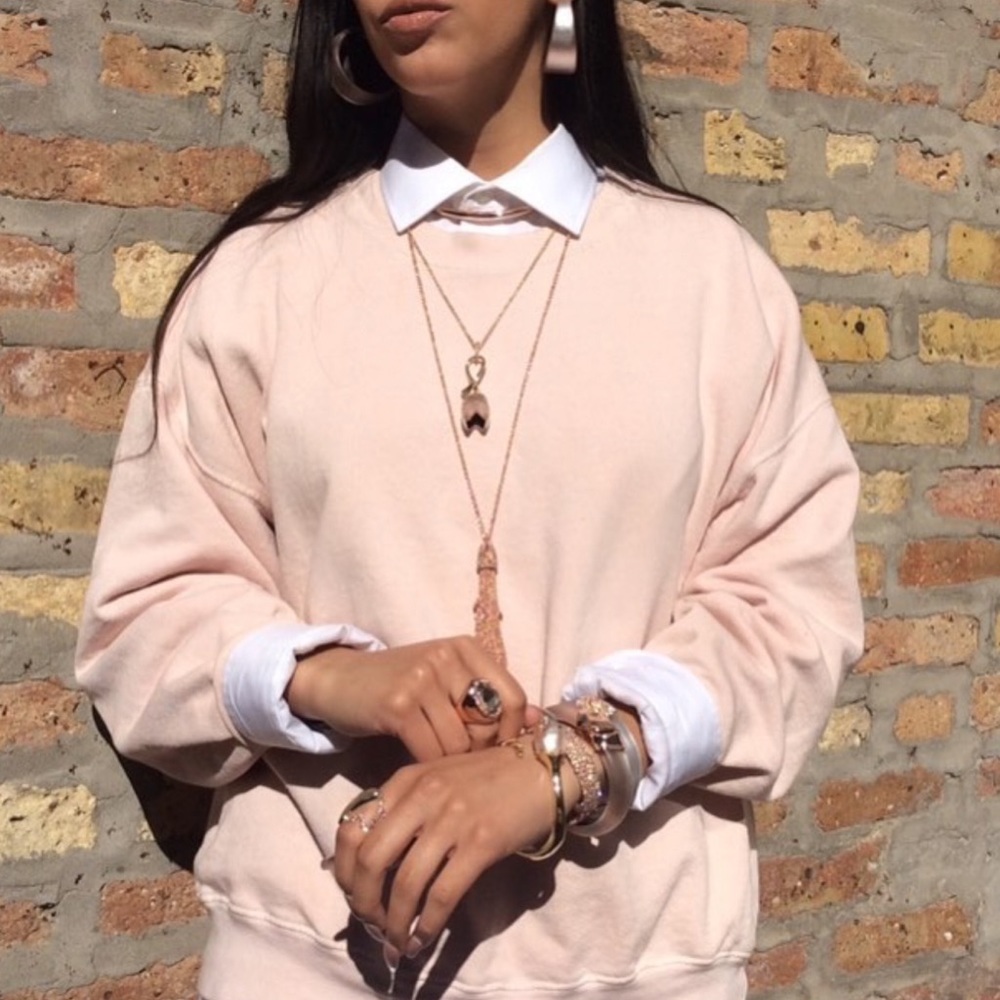 ALEXIS BITTAR • Pink Tulip Lucite Long Necklace - Picture 5 of 5
